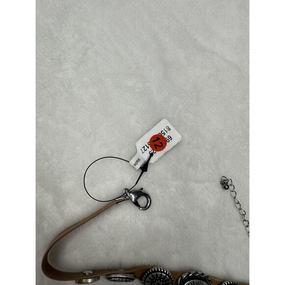 NEW Free People Western Bohemian Choker in Brown Silver Yellowstone Rare Pendant - Picture 4 of 5